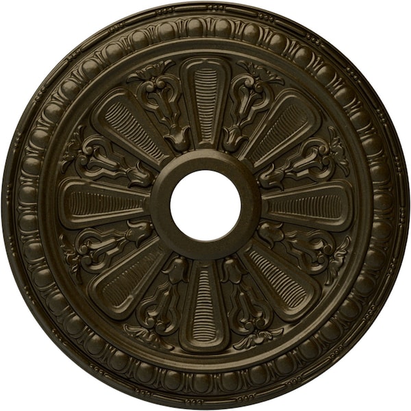 Ekena Millwork Bristol Ceiling Medallion (Fits Canopies up to 3 7/8"), 23 1/2"OD x 3 7/8"ID x 1"P, Green Gold CM23BIGGS - main